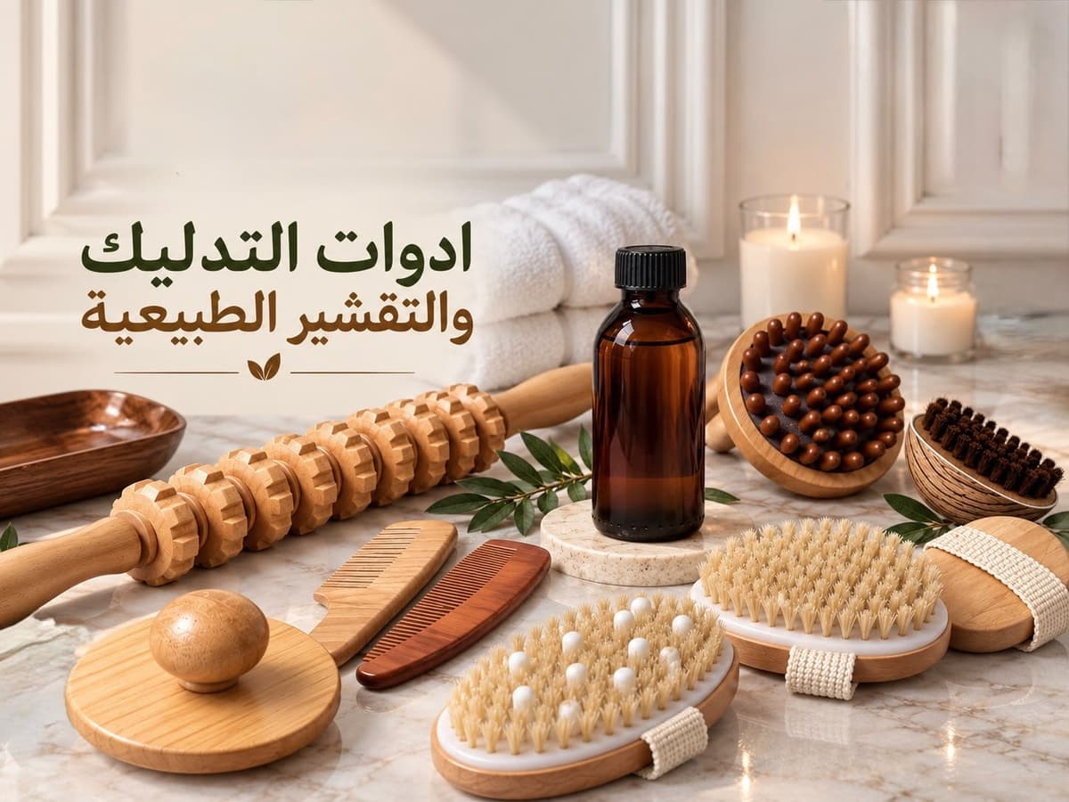 أدوات التدليك والتقشير الطبيعية